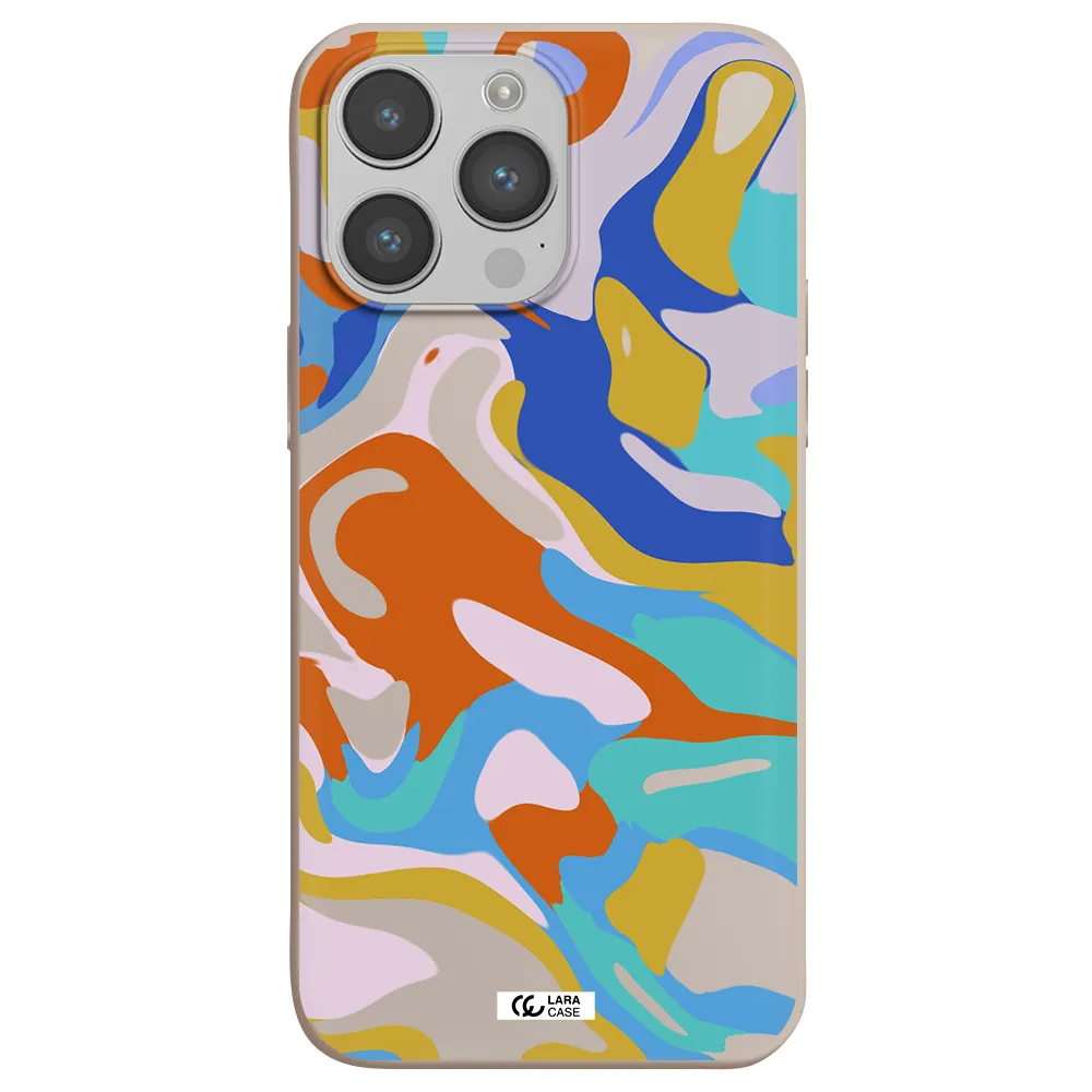 a colorful background with different colors Apple iPhone 14 pro max Silicone Stone Case