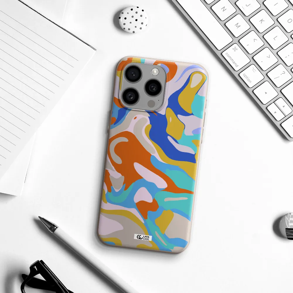 a colorful background with different colors Apple Iphone 15 Pro max Silicone Stone Case