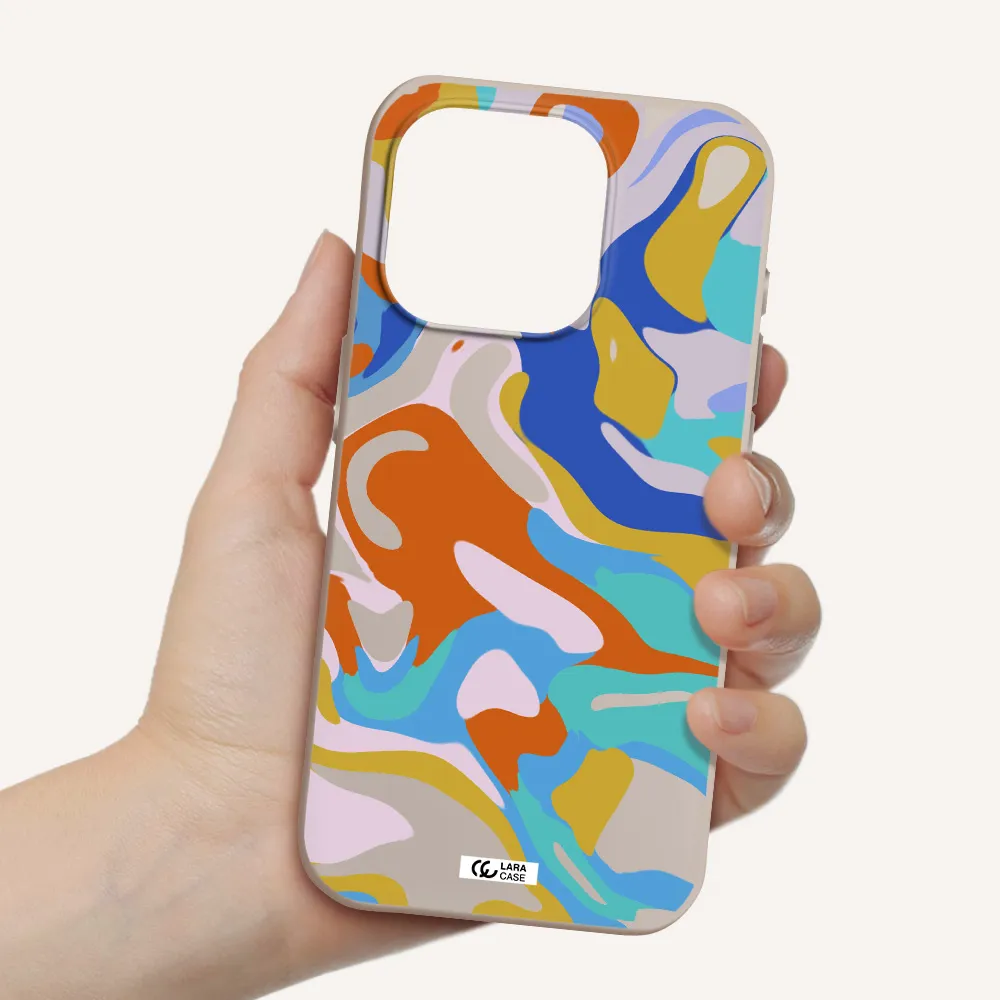 A Colorful Background With Different Colors Apple Iphone 15 Pro Silicone Stone Case
