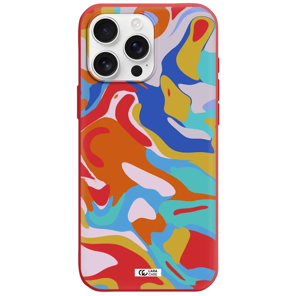 A Colorful Background With Different Colors Apple Iphone 16 Pro Max Silicone Stone Case