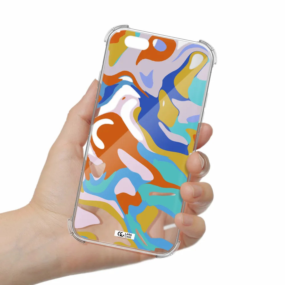 a colorful background with different colors Apple iPhone 6 Clear PC Case