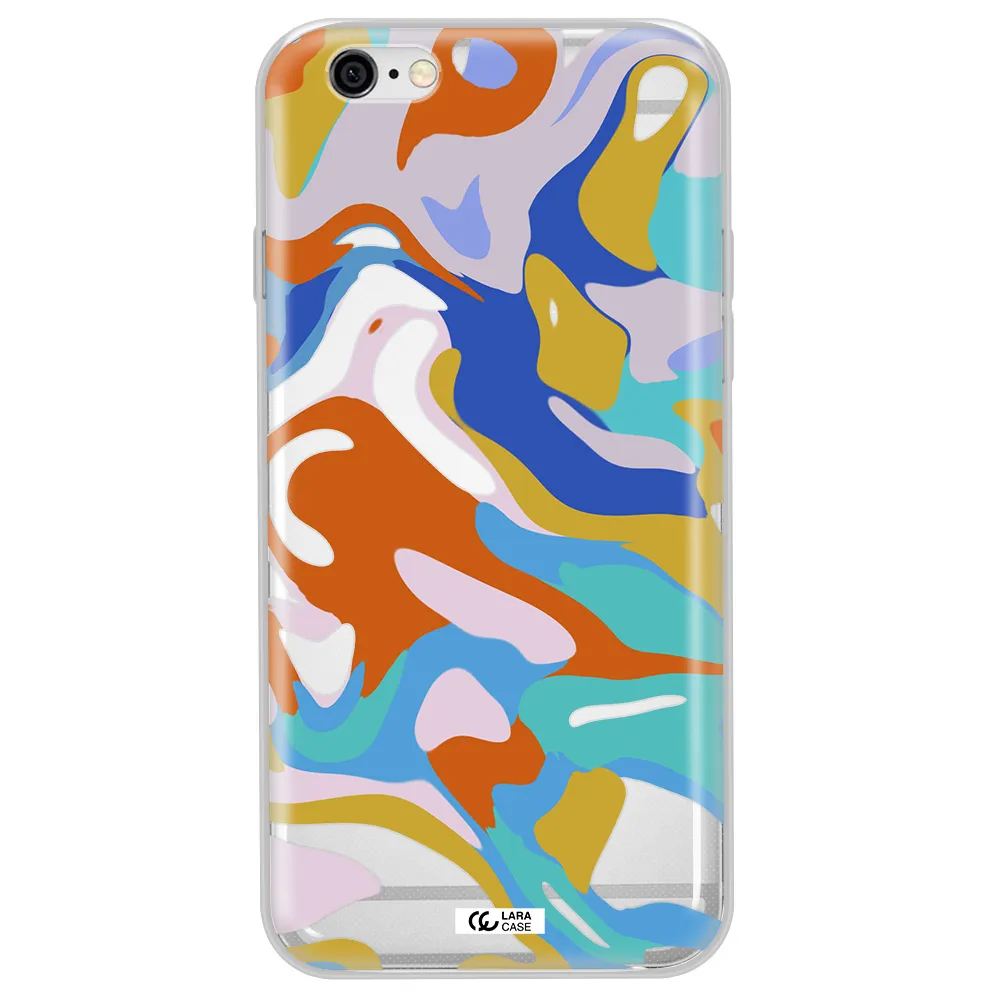 A Colorful Background With Different Colors Apple Iphone 6 Clear Tpu Case