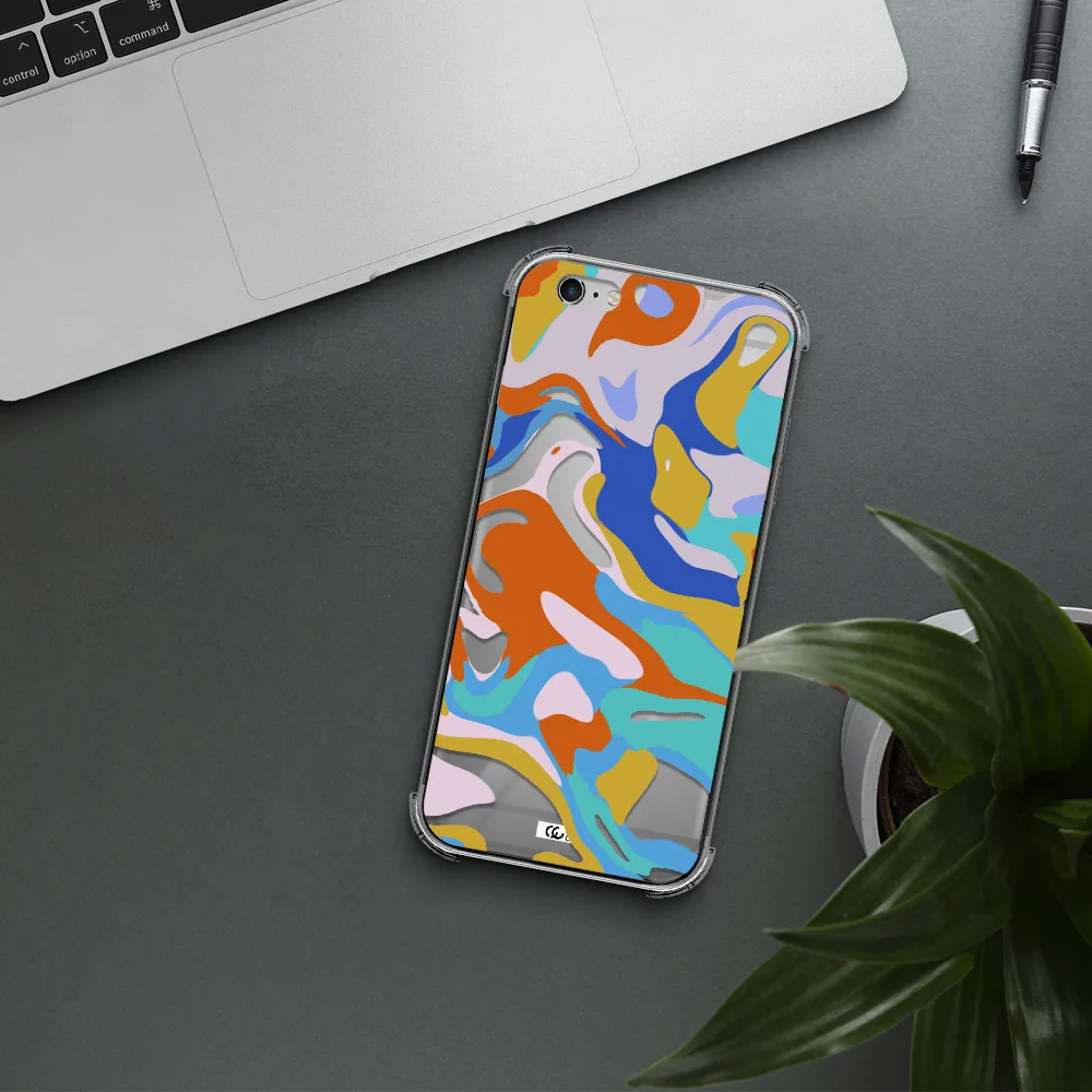 a colorful background with different colors Apple iPhone 6 plus Clear PC Case