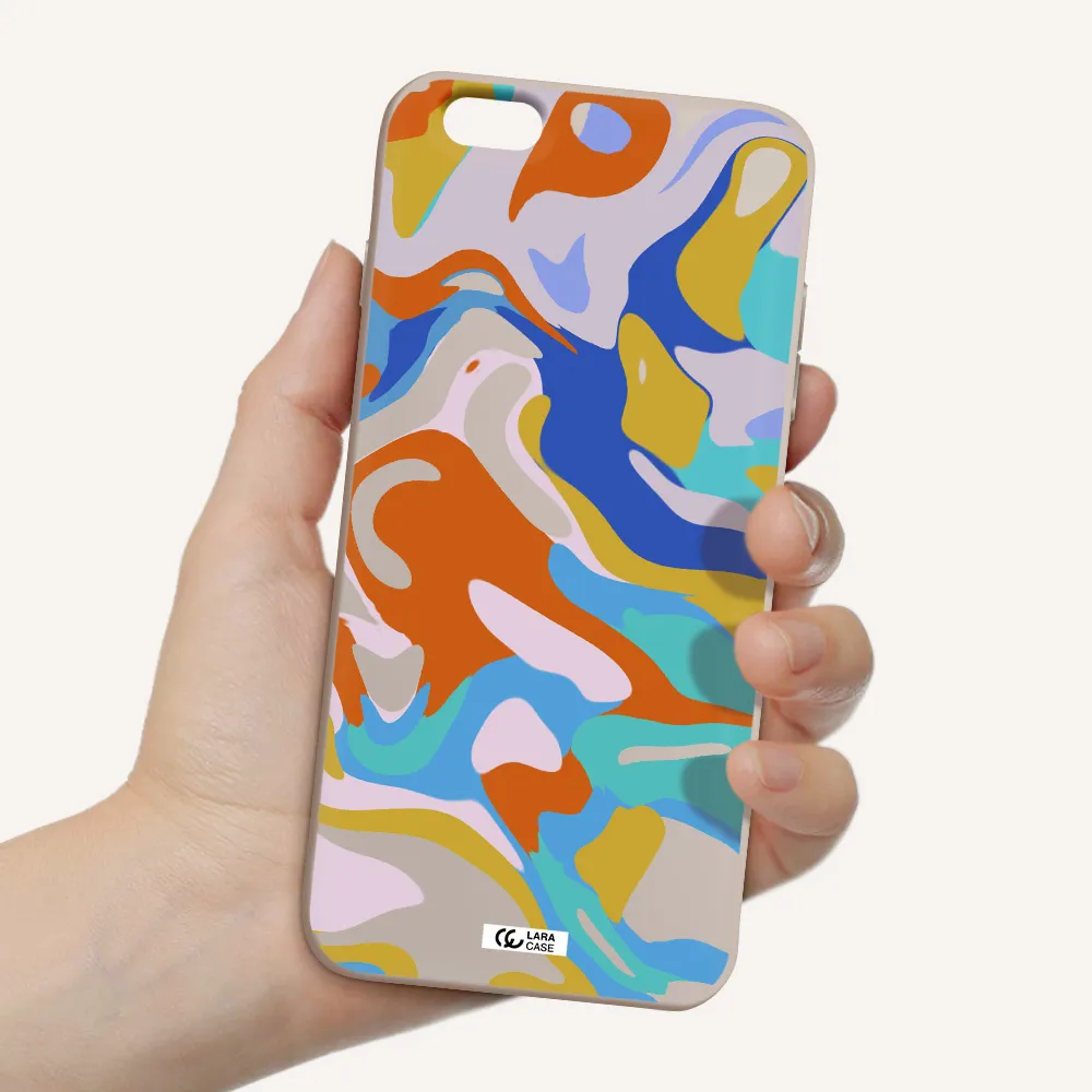 a colorful background with different colors Apple iPhone 6 plus Silicone Stone Case