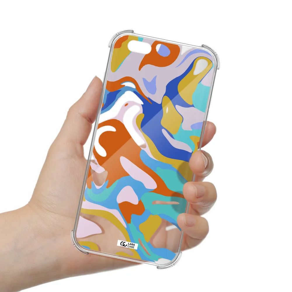 a colorful background with different colors Apple iPhone 6 s plus Clear PC Case