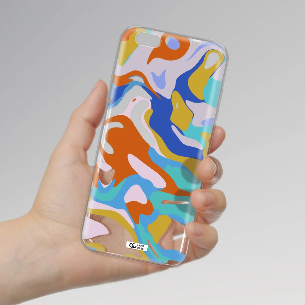 A Colorful Background With Different Colors Apple Iphone 6 S Plus Clear Tpu Case