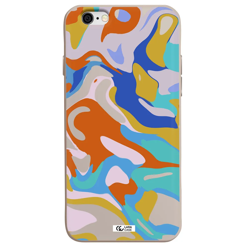 a colorful background with different colors Apple iPhone 6 Silicone Stone Case