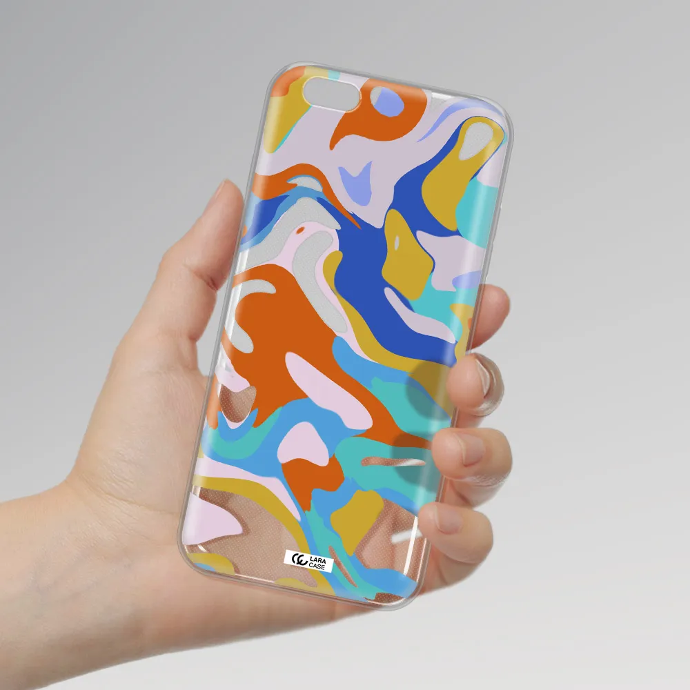 A Colorful Background With Different Colors Apple Iphone 6S Clear Tpu Case