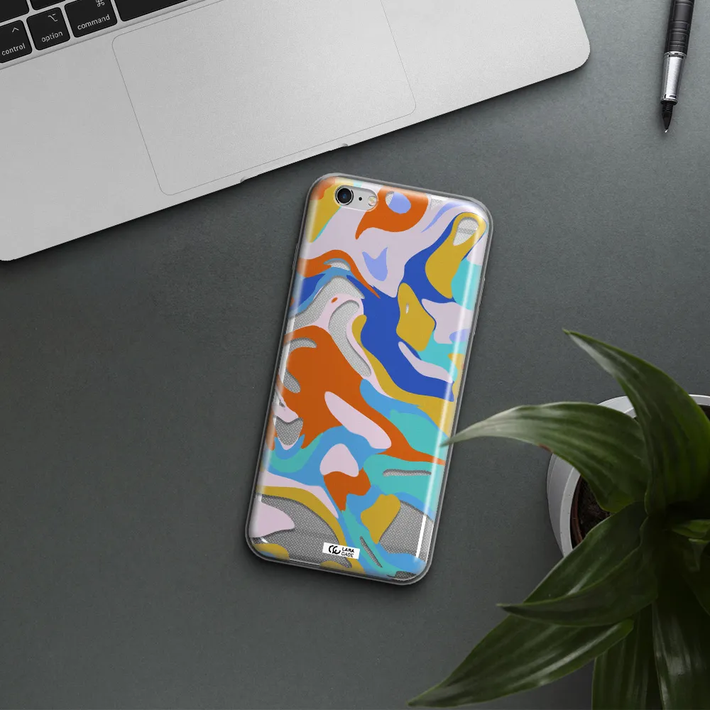 A Colorful Background With Different Colors Apple Iphone 6S Clear Tpu Case