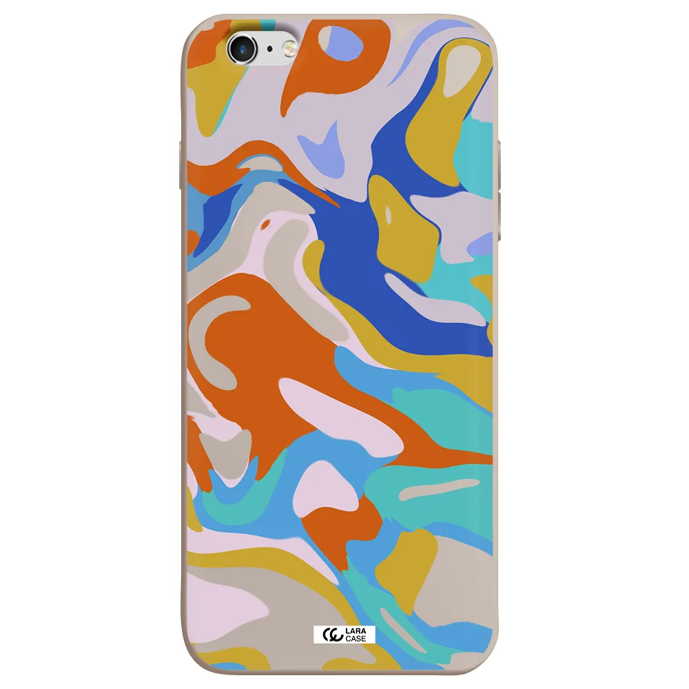 a colorful background with different colors Apple iPhone 6S Silicone Stone Case