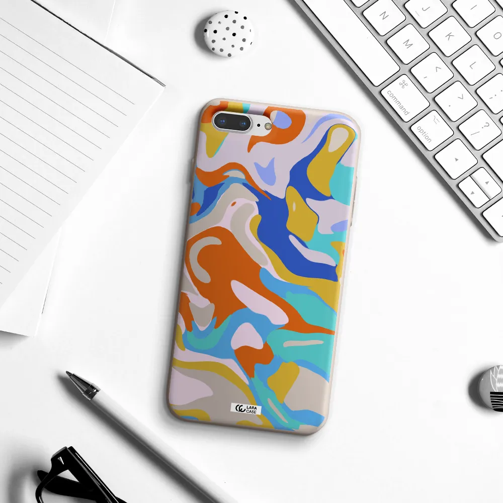a colorful background with different colors Apple iPhone 7 plus Silicone Stone Case