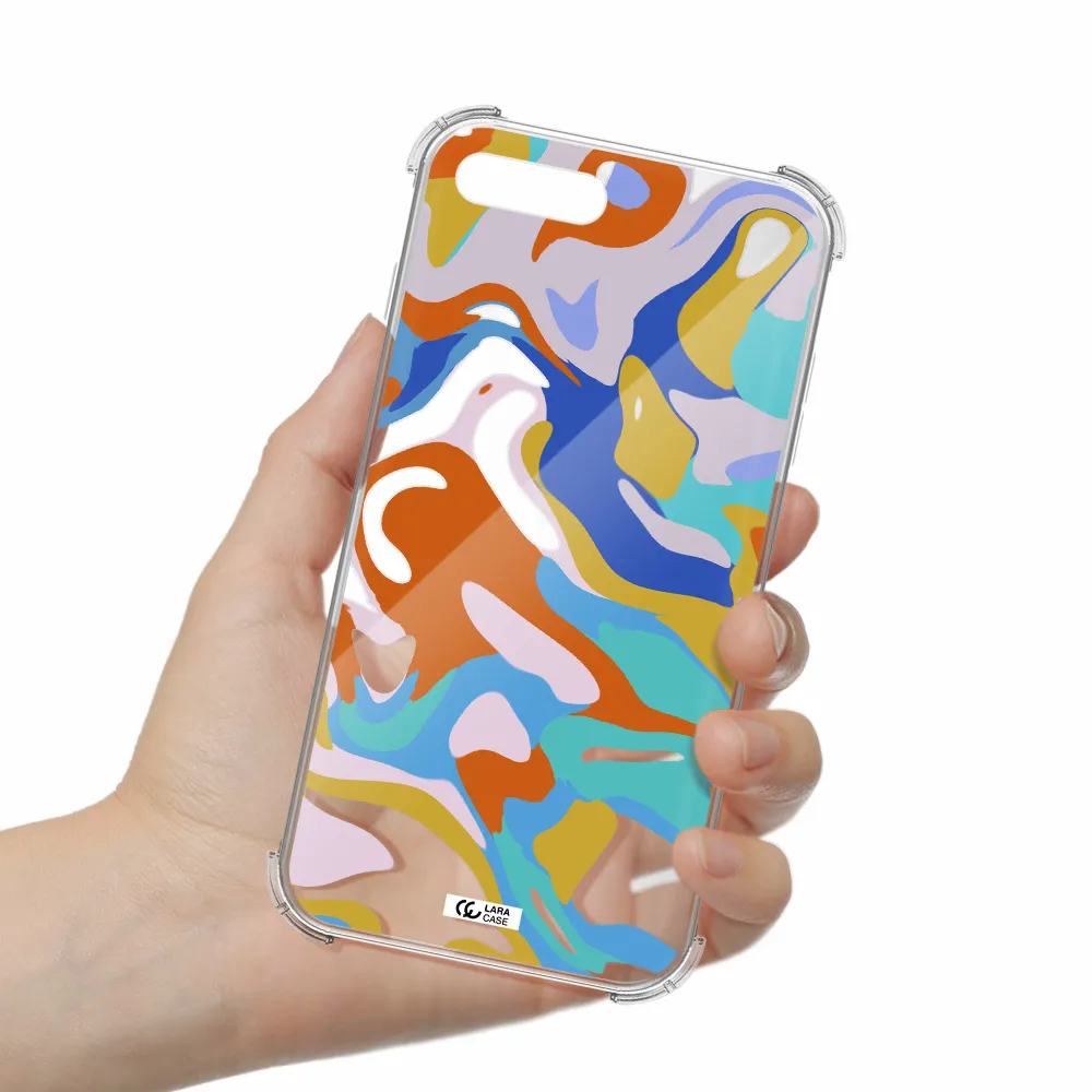 a colorful background with different colors Apple iPhone 8 plus Clear PC Case