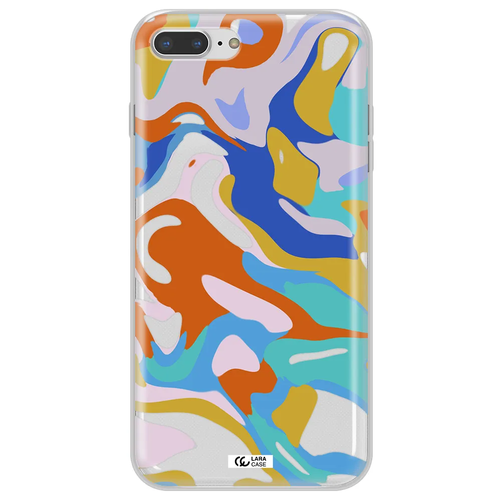A Colorful Background With Different Colors Apple Iphone 8 Plus Clear Tpu Case