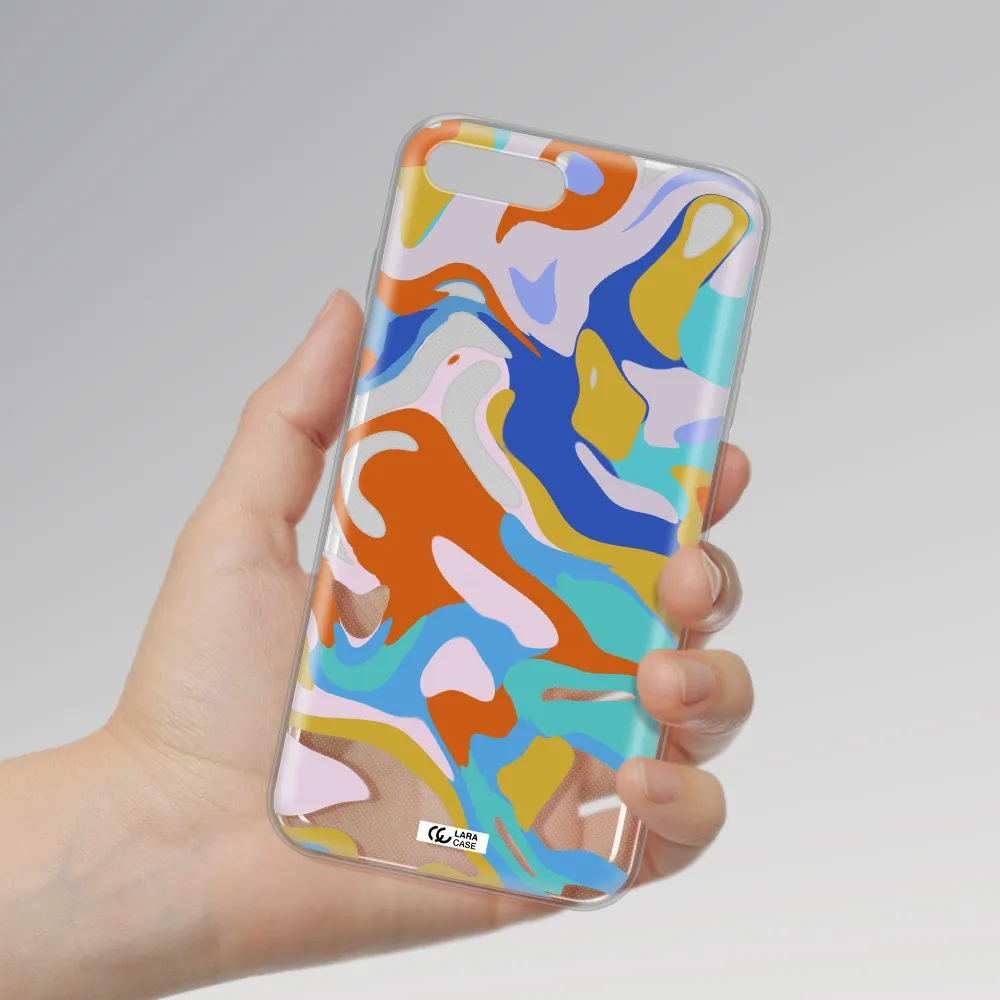 A Colorful Background With Different Colors Apple Iphone 8 Plus Clear Tpu Case