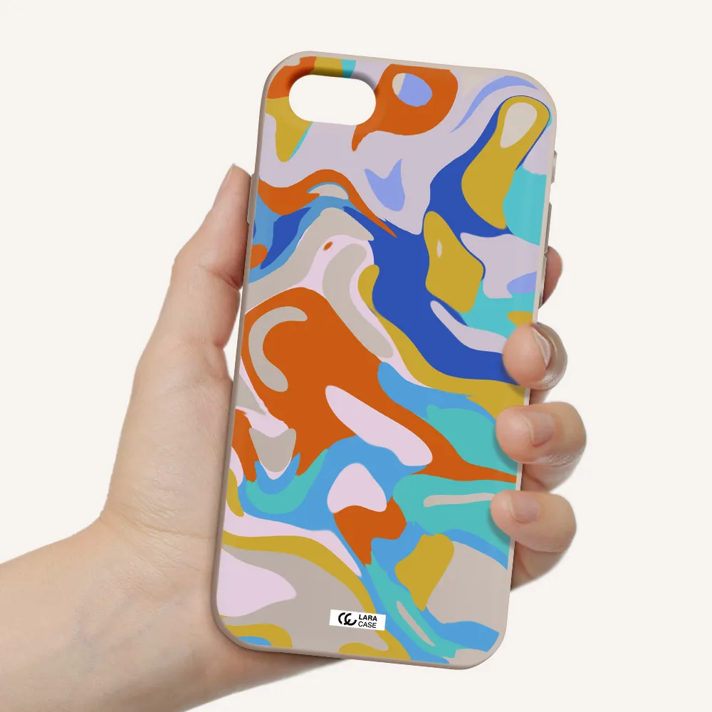 a colorful background with different colors Apple iPhone se 2020 Silicone Stone Case