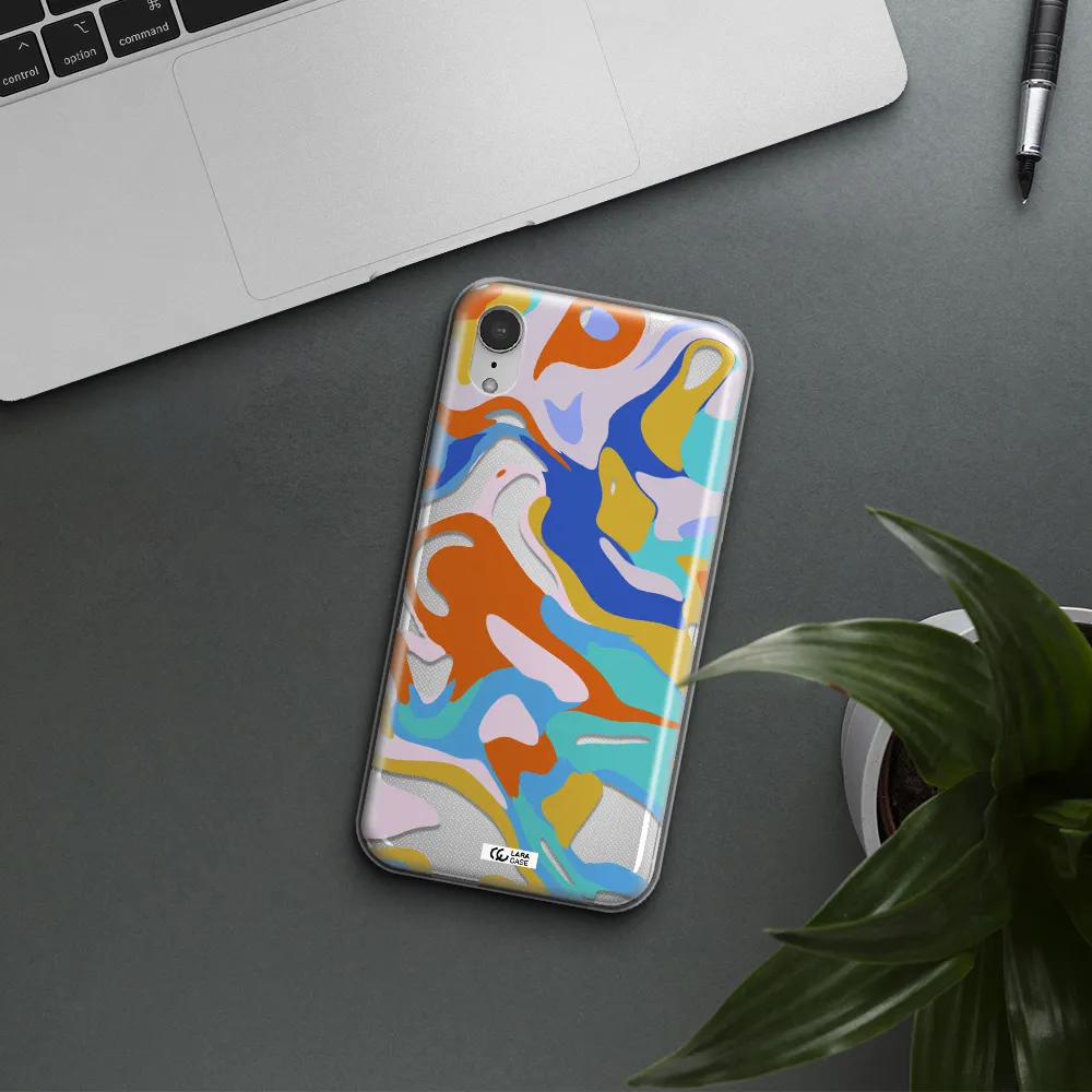 A Colorful Background With Different Colors Apple Iphone Xr Clear Tpu Case