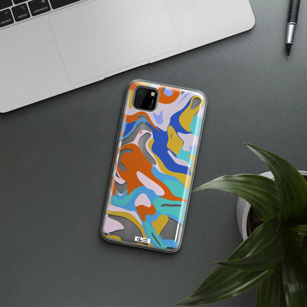 A Colorful Background With Different Colors Huawei Honor 9S Clear Tpu Case