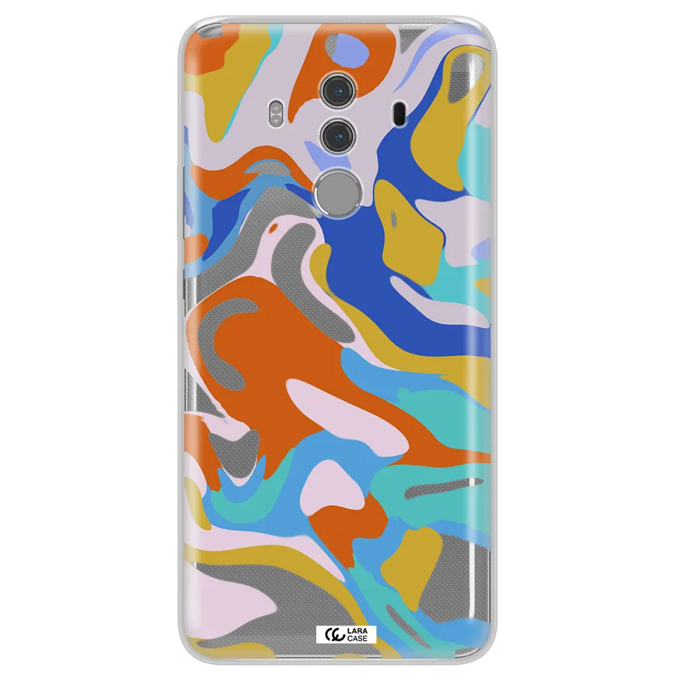 A Colorful Background With Different Colors Huawei Mate 10 Pro Clear Tpu Case