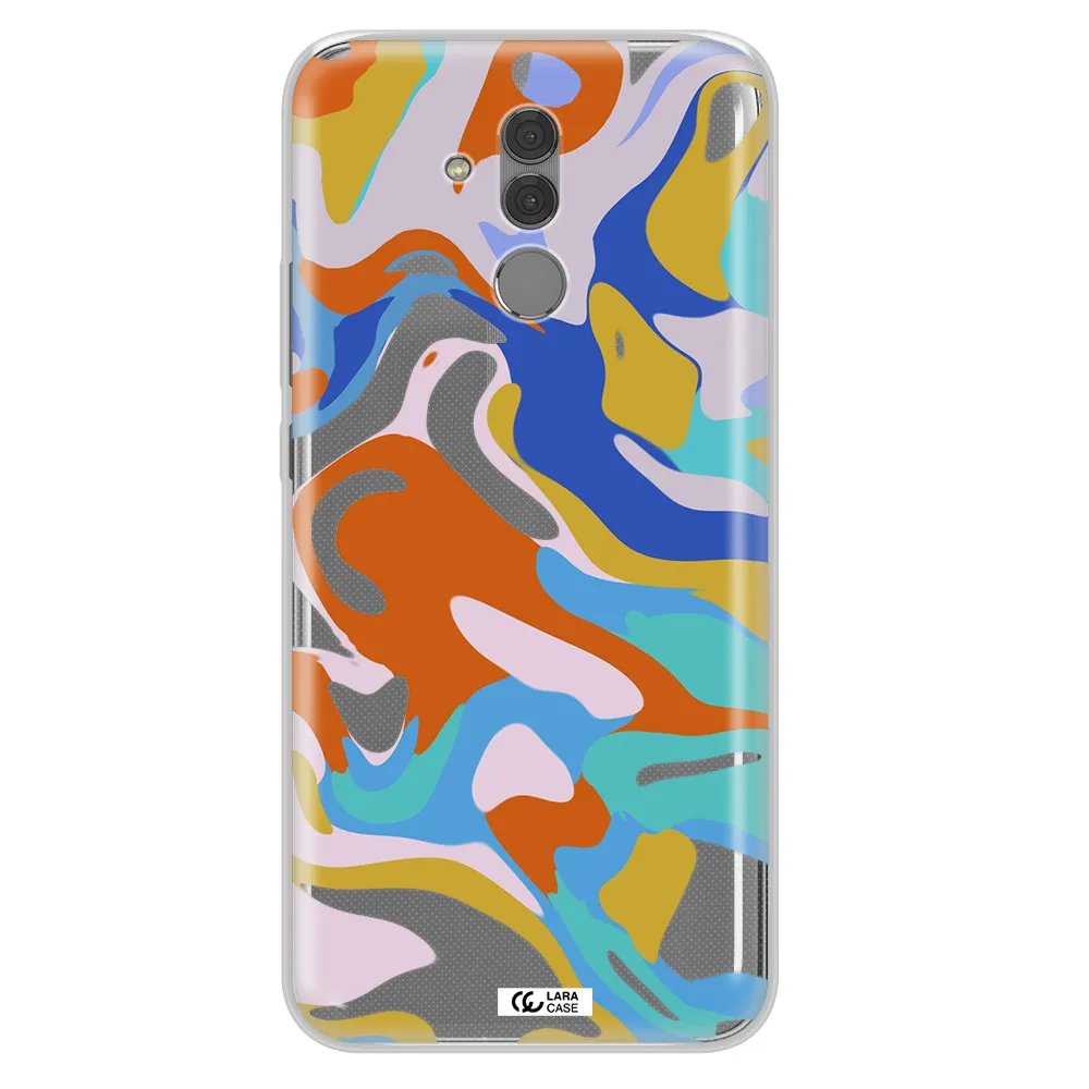A Colorful Background With Different Colors Huawei Mate 20 Lite Clear Tpu Case