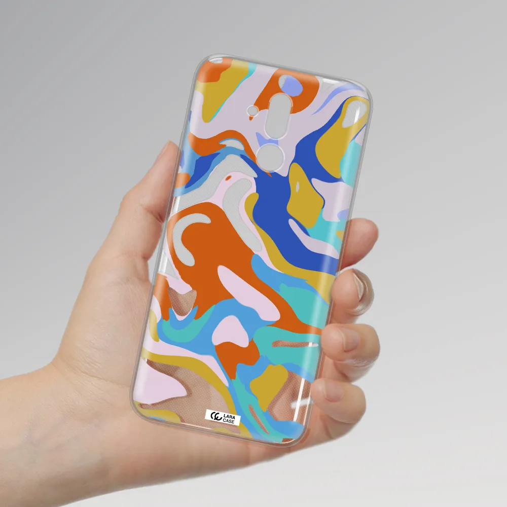 A Colorful Background With Different Colors Huawei Mate 20 Lite Clear Tpu Case