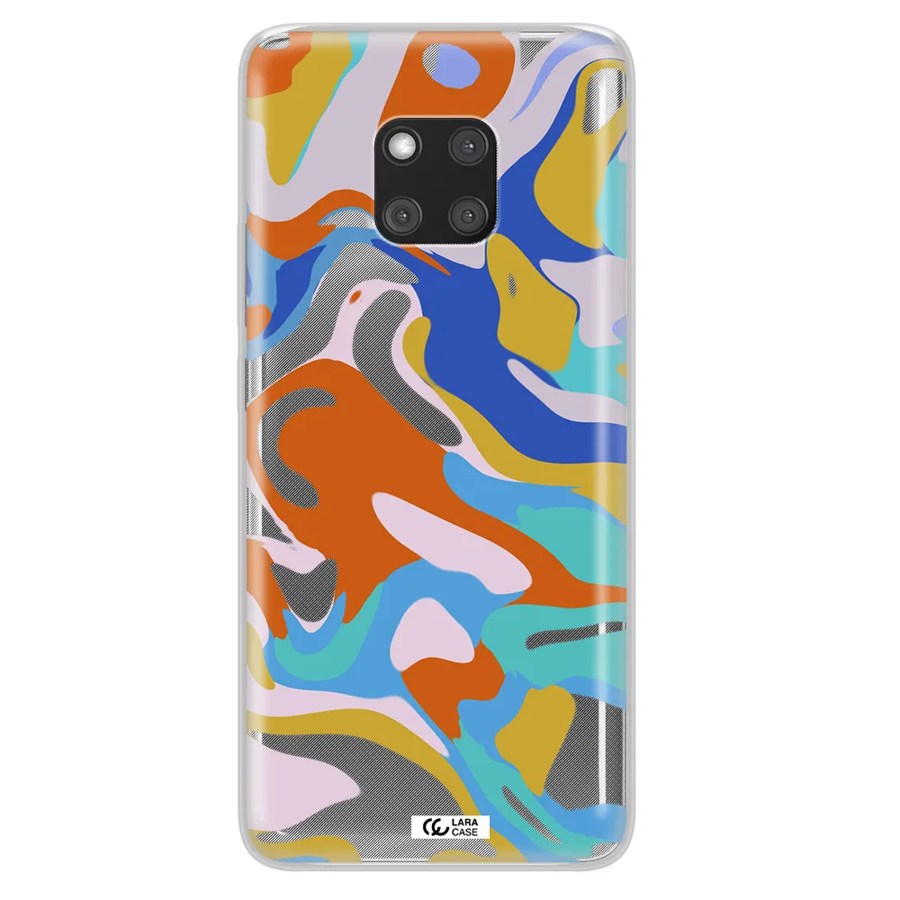 A Colorful Background With Different Colors Huawei Mate 20 Pro Clear Tpu Case