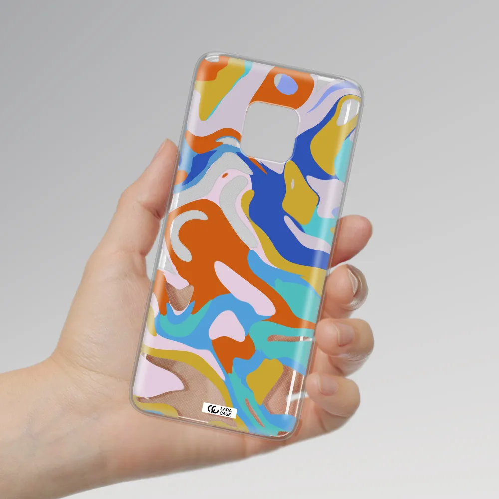 A Colorful Background With Different Colors Huawei Mate 20 Pro Clear Tpu Case