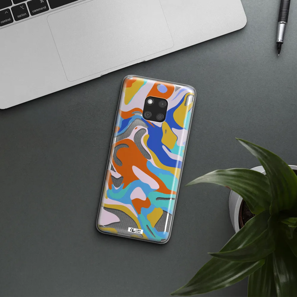 A Colorful Background With Different Colors Huawei Mate 20 Pro Clear Tpu Case
