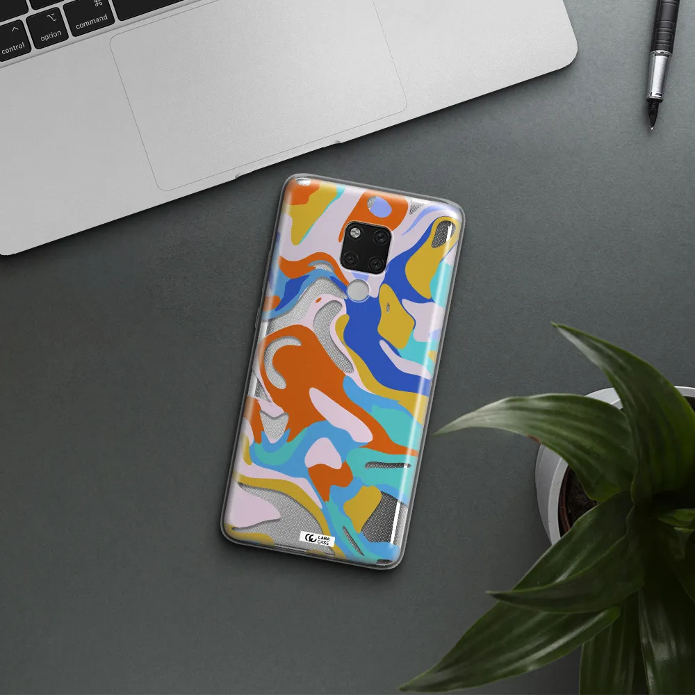 A Colorful Background With Different Colors Huawei Mate 20X Clear Tpu Case