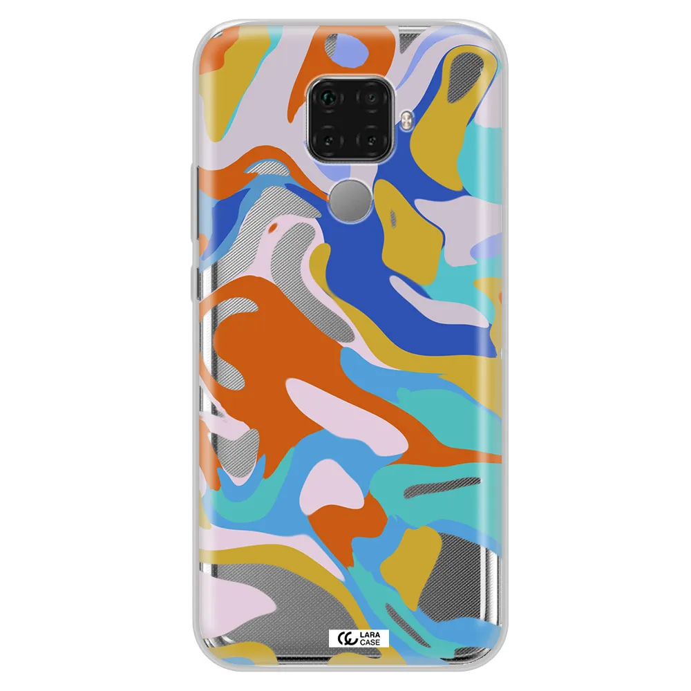 A Colorful Background With Different Colors Huawei Mate 30 Lite Clear Tpu Case