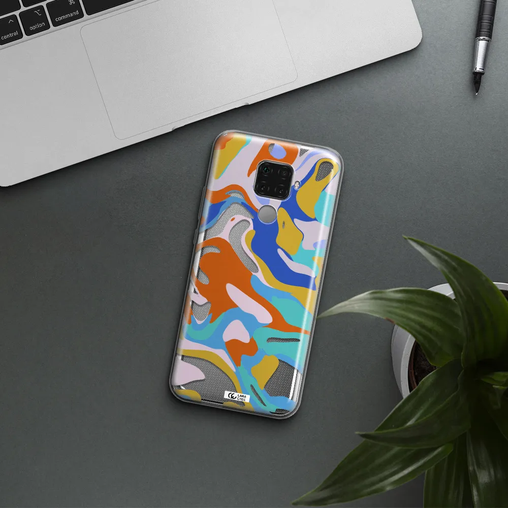 A Colorful Background With Different Colors Huawei Mate 30 Lite Clear Tpu Case