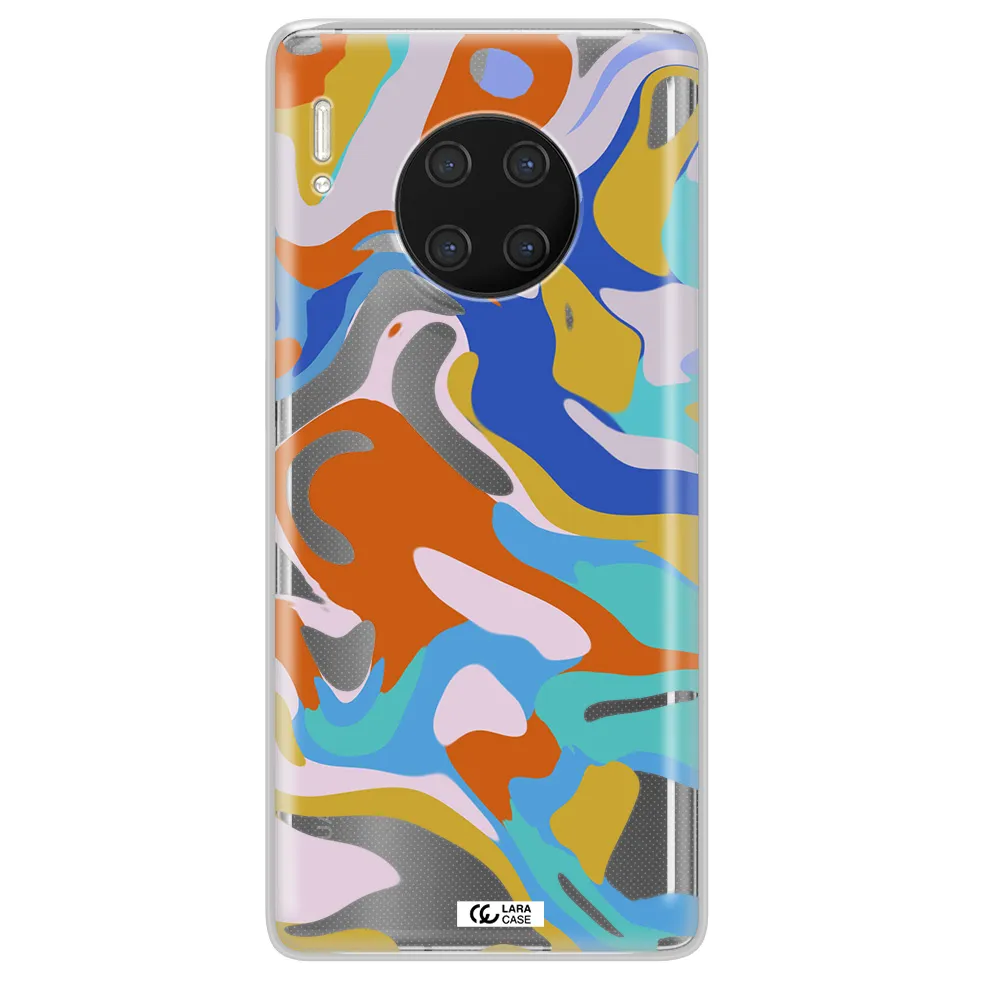 A Colorful Background With Different Colors Huawei Mate 30 Pro Clear Tpu Case