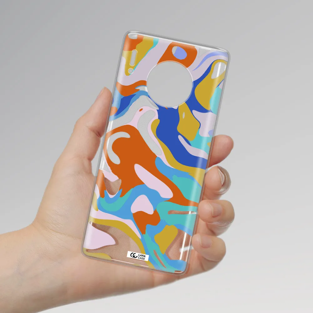 A Colorful Background With Different Colors Huawei Mate 30 Pro Clear Tpu Case