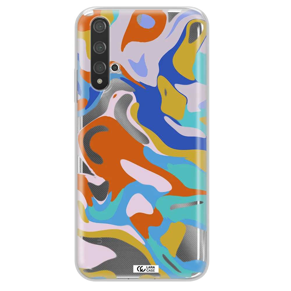 A Colorful Background With Different Colors Huawei Nova 5T Clear Tpu Case