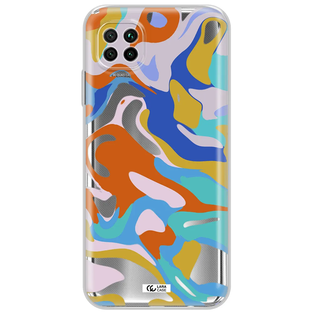 A Colorful Background With Different Colors Huawei Nova 7I Clear Tpu Case