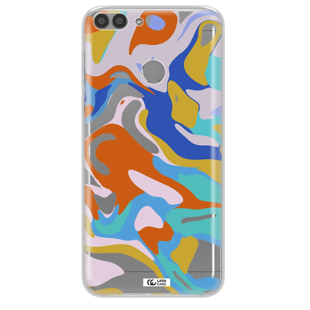A Colorful Background With Different Colors Huawei P Smart 2017 Clear Tpu Case