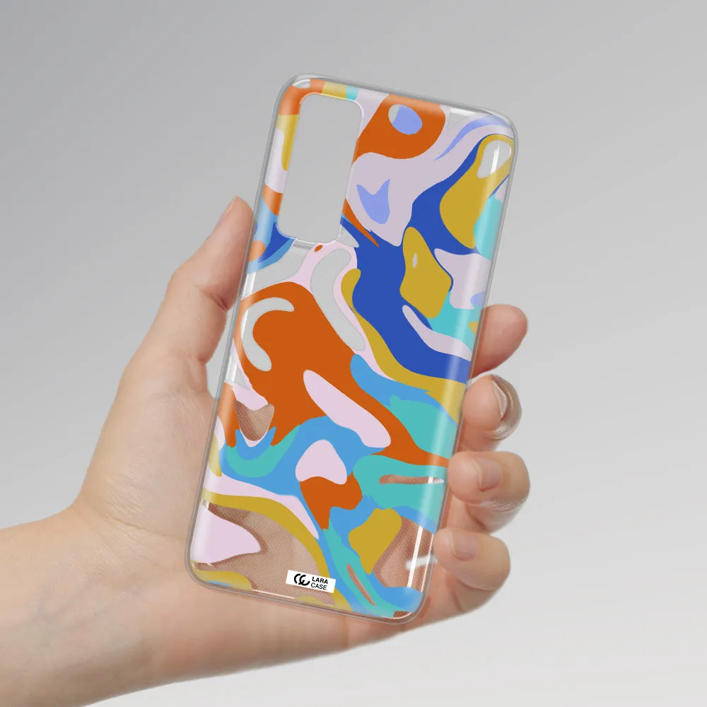 A Colorful Background With Different Colors Huawei P Smart 2021 Clear Tpu Case