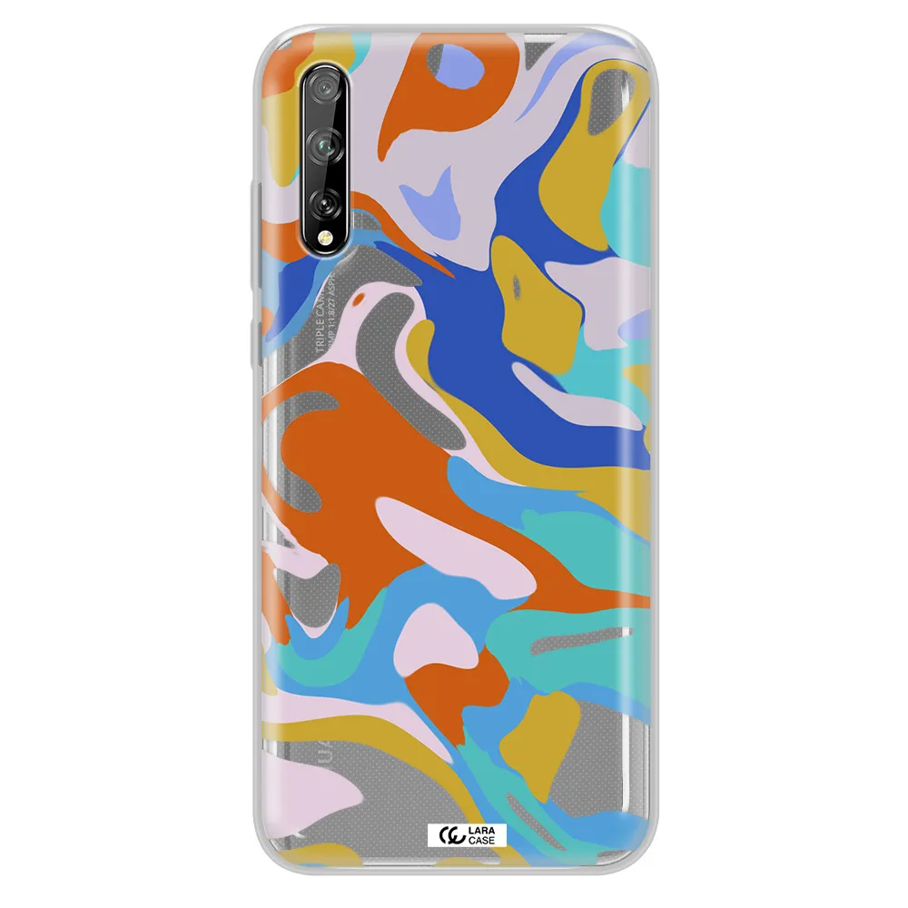 A Colorful Background With Different Colors Huawei P Smart S Clear Tpu Case