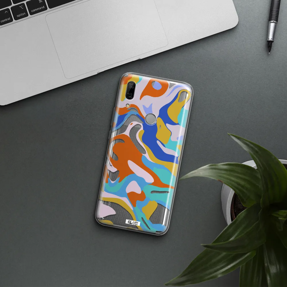 A Colorful Background With Different Colors Huawei P Smart Z Clear Tpu Case