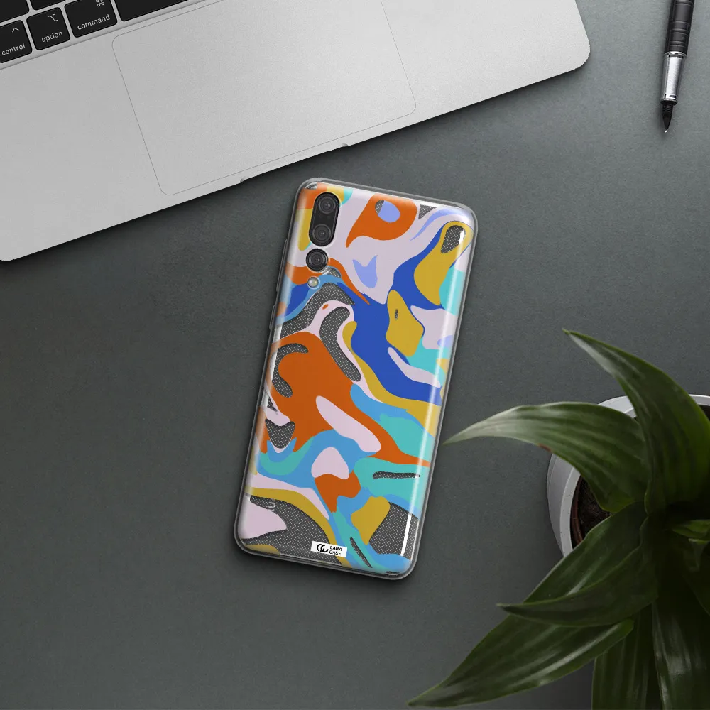 A Colorful Background With Different Colors Huawei P20 Pro Clear Tpu Case