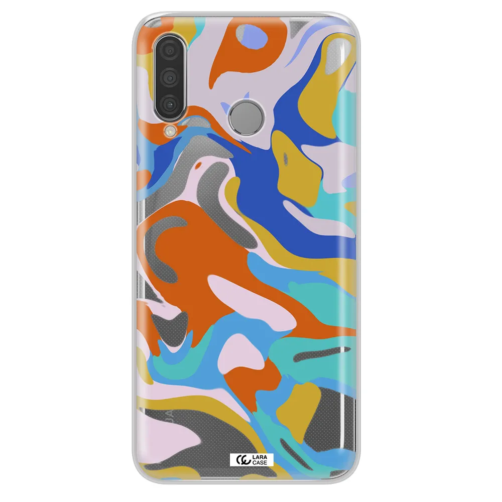 A Colorful Background With Different Colors Huawei P30 Lite Clear Tpu Case