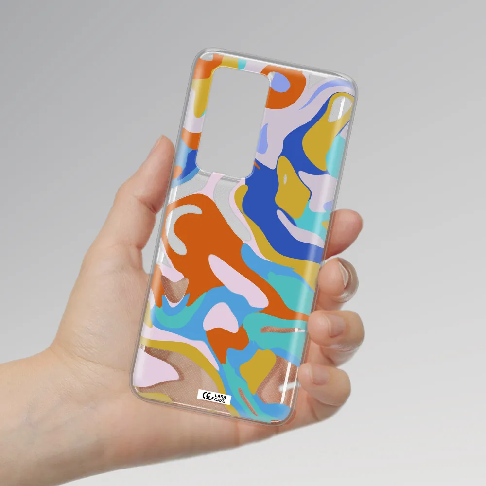 A Colorful Background With Different Colors Huawei P40 Pro Clear Tpu Case