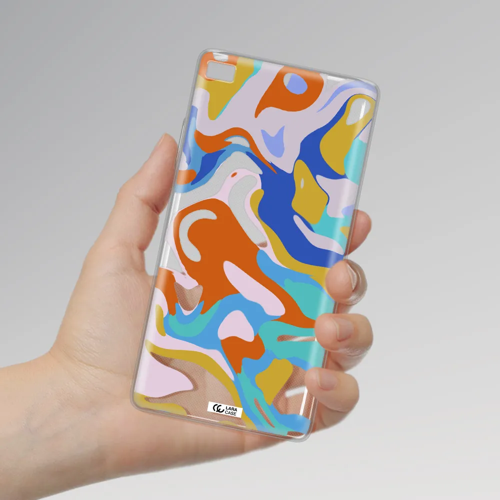 A Colorful Background With Different Colors Huawei P8 Clear Tpu Case