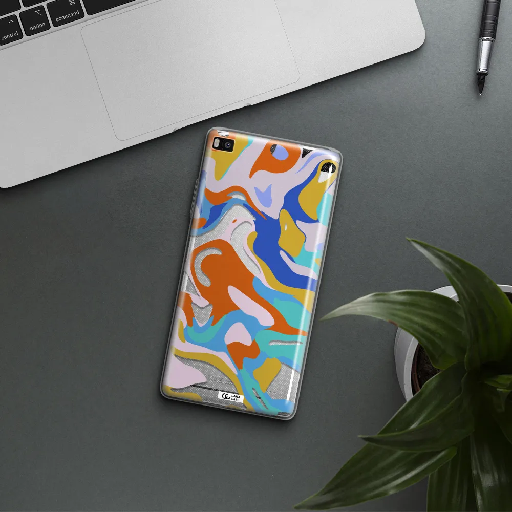 A Colorful Background With Different Colors Huawei P8 Clear Tpu Case