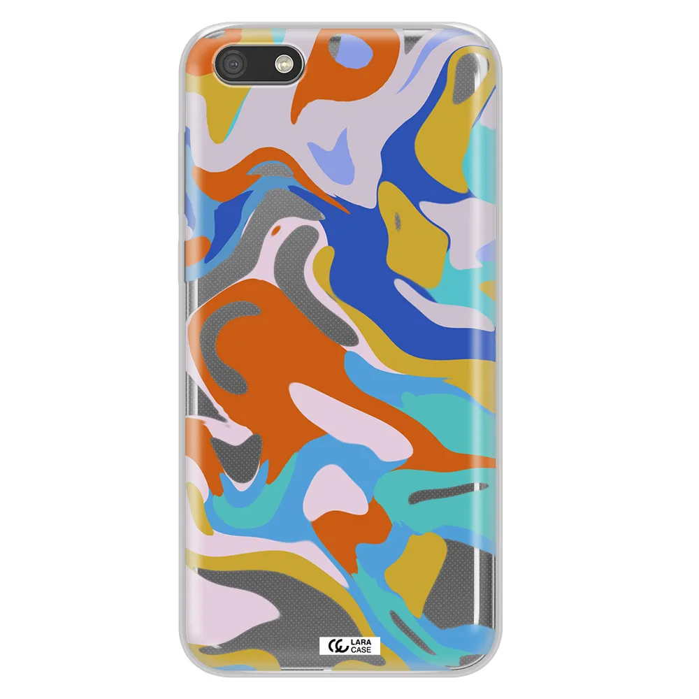 A Colorful Background With Different Colors Huawei Y5 2018 Clear Tpu Case