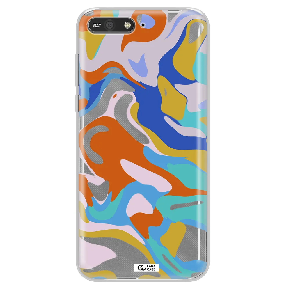 A Colorful Background With Different Colors Huawei Y6 2018 Clear Tpu Case