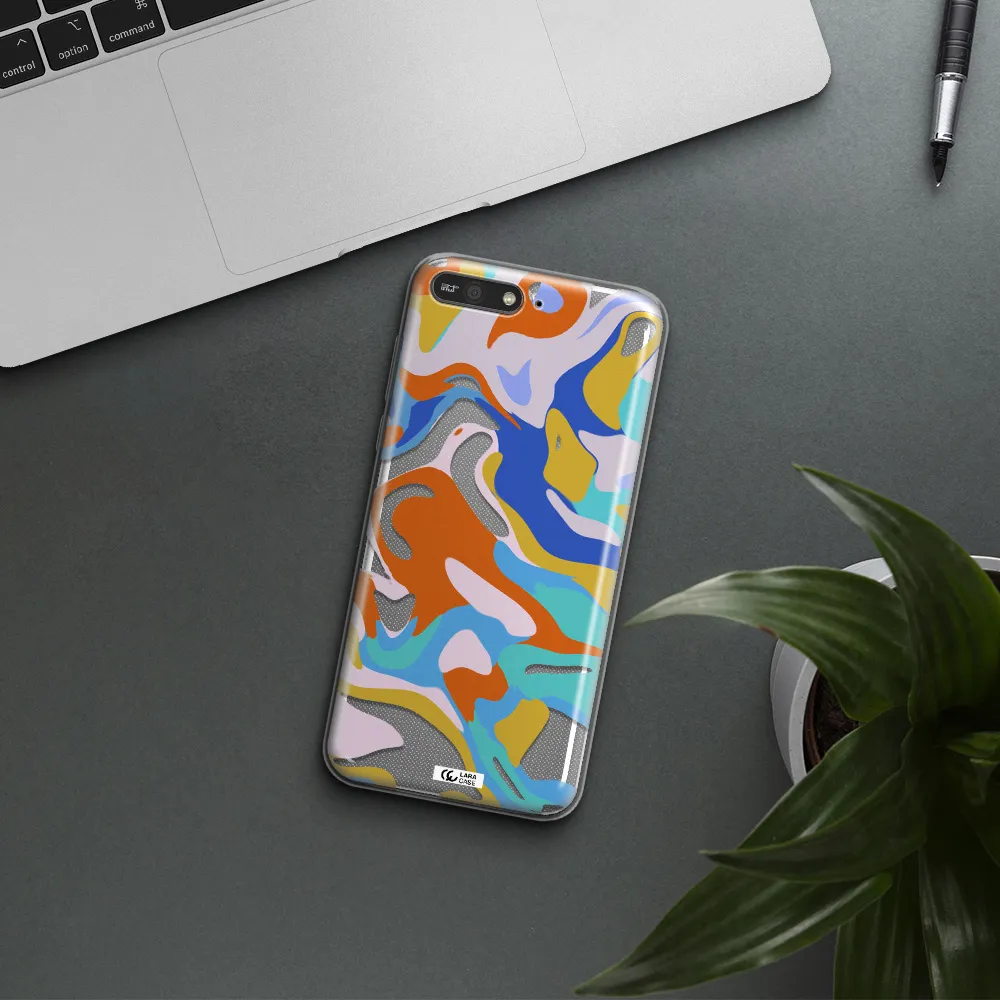 A Colorful Background With Different Colors Huawei Y6 2018 Clear Tpu Case