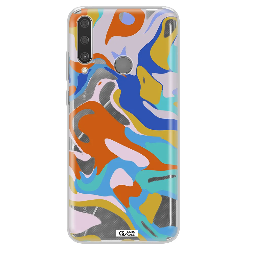 A Colorful Background With Different Colors Huawei Y6P Clear Tpu Case