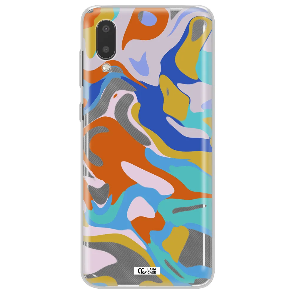 A Colorful Background With Different Colors Samsung A02 Clear Tpu Case