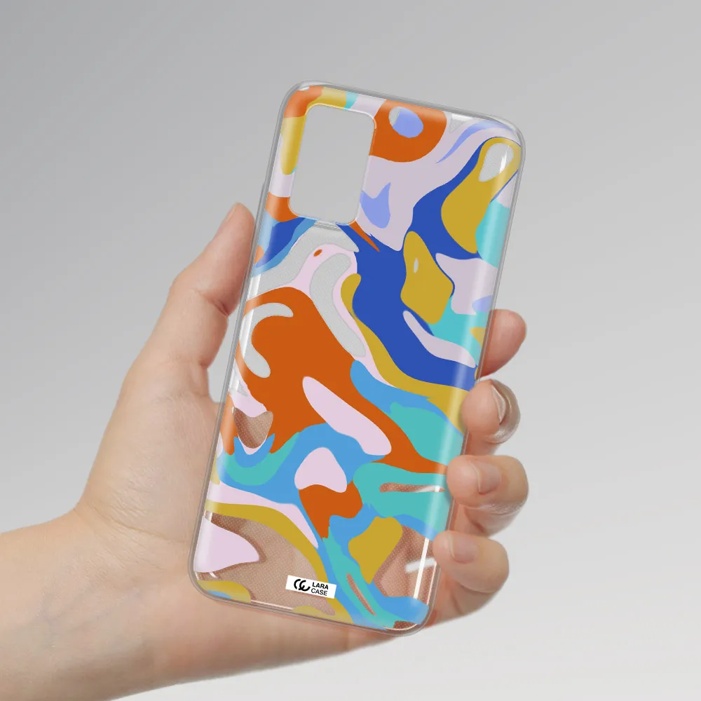 A Colorful Background With Different Colors Samsung A02S Clear Tpu Case
