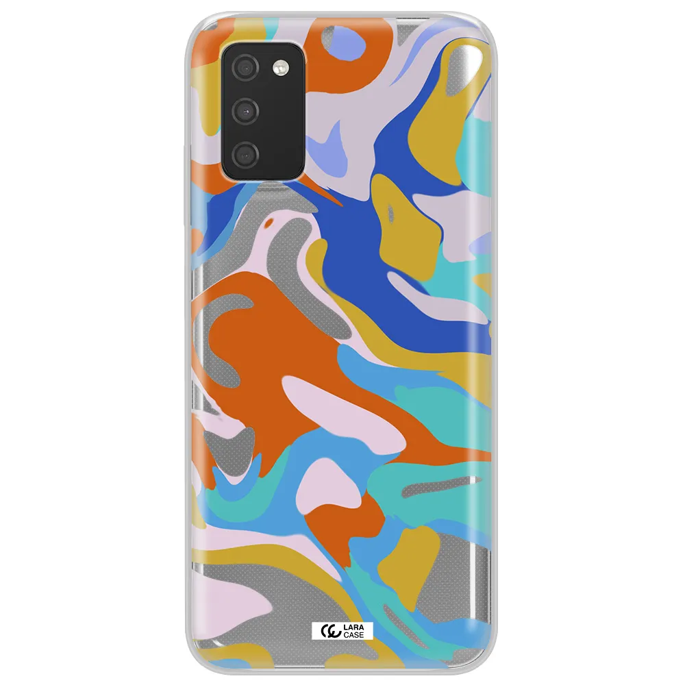 A Colorful Background With Different Colors Samsung A03S Clear Tpu Case